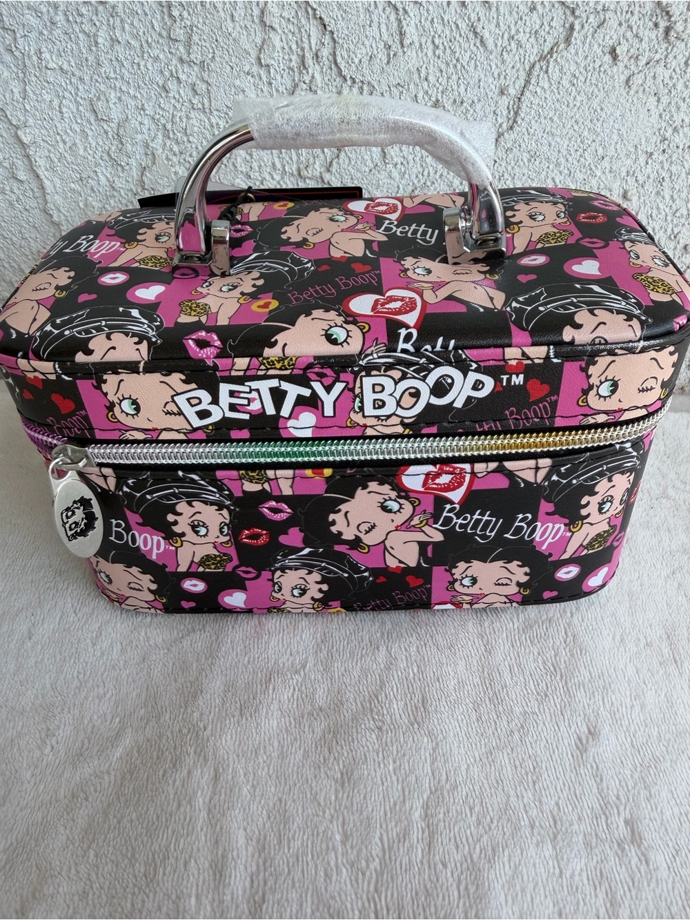 Betty Boop Black & Pink Cosmetic Train Case